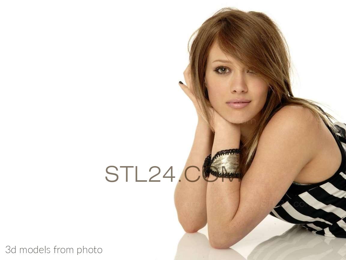 Hilary Duff (Hilary Duff-0003 -  | 3D model 3DSMAX / OBJ / STL) 3D модель для ЧПУ станка